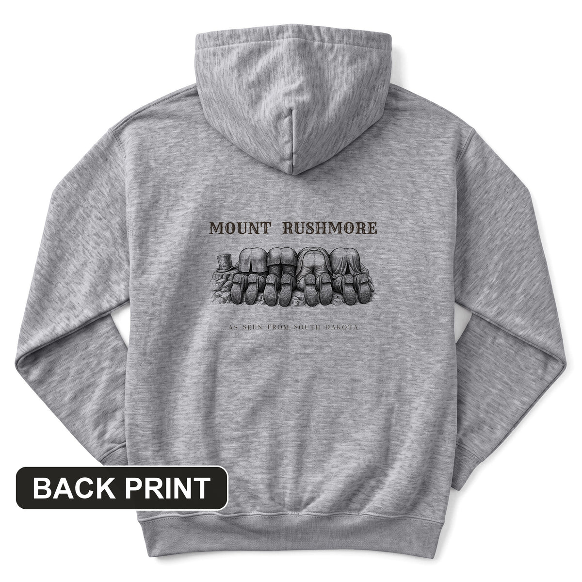 Mount Rushmore As Seen From South Dakota Back Print Hoodie