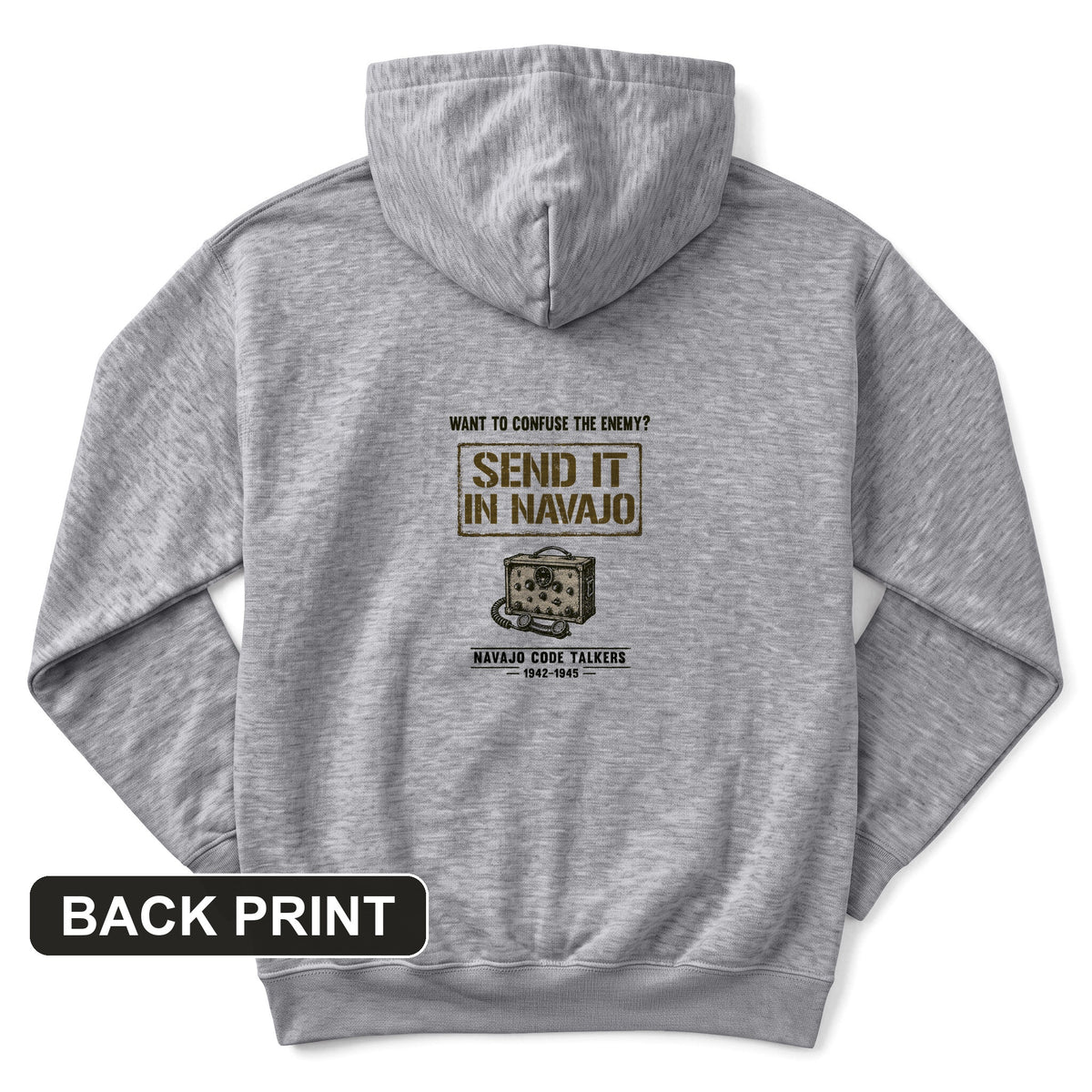 Navajo Code Talkers Back Print Hoodie