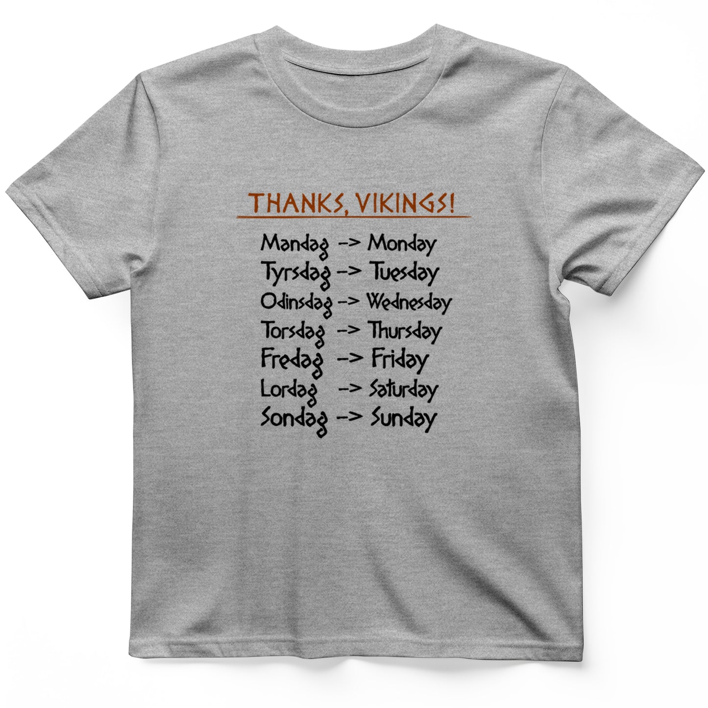 Nordic Gods Days Of The Week T-Shirt