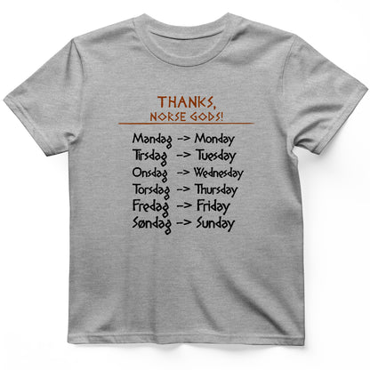 Nordic Gods Days Of The Week T-Shirt