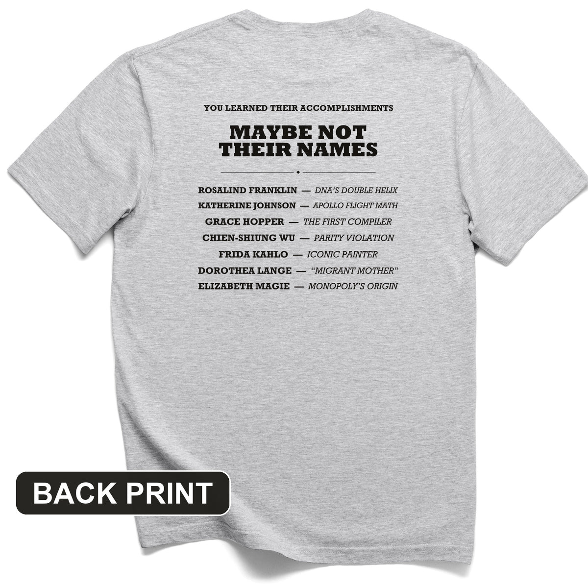 Not Their Names Back Print T-Shirt