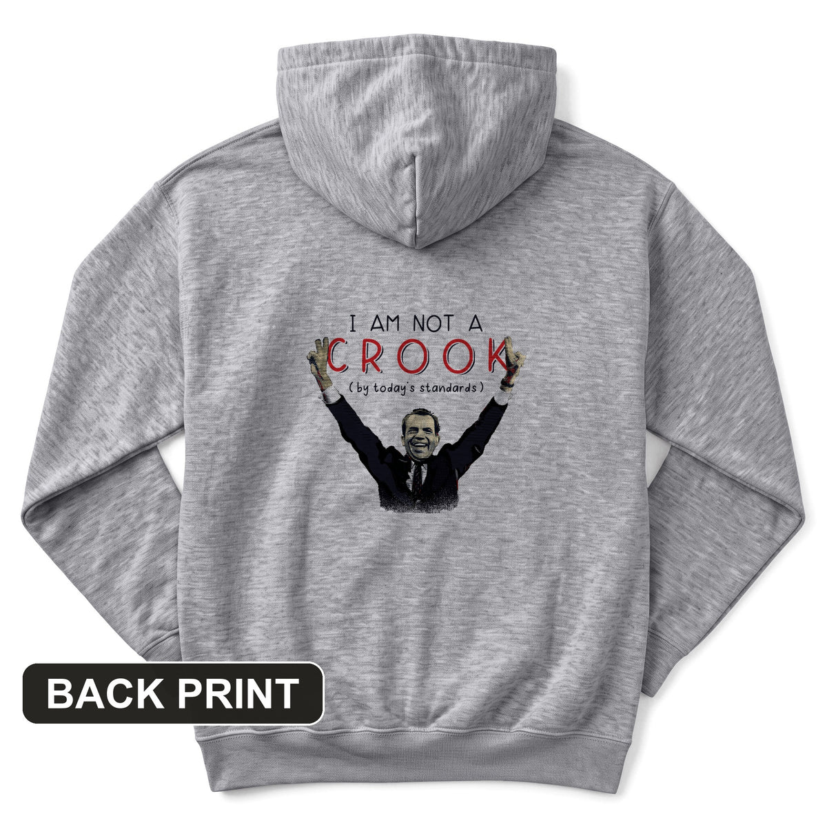Not a Crook Back Print Hoodie