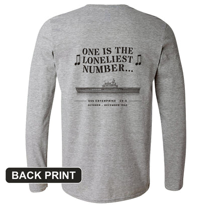 One Is The Loneliest Number Back Print Long Sleeve T-Shirt