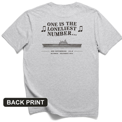 One Is The Loneliest Number Back Print T-Shirt