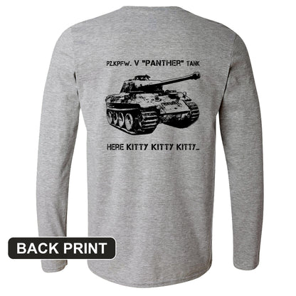 Panther Back Print Long Sleeve T-Shirt
