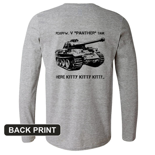 Panther Back Print Long Sleeve T-Shirt