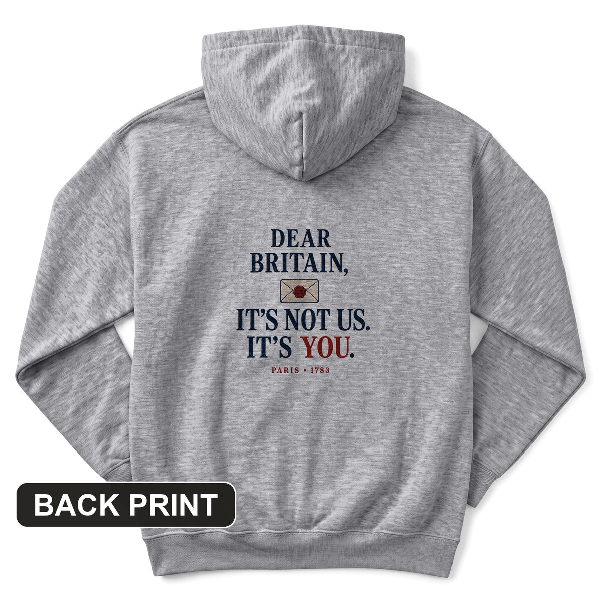 Paris 1783 Back Print Hoodie