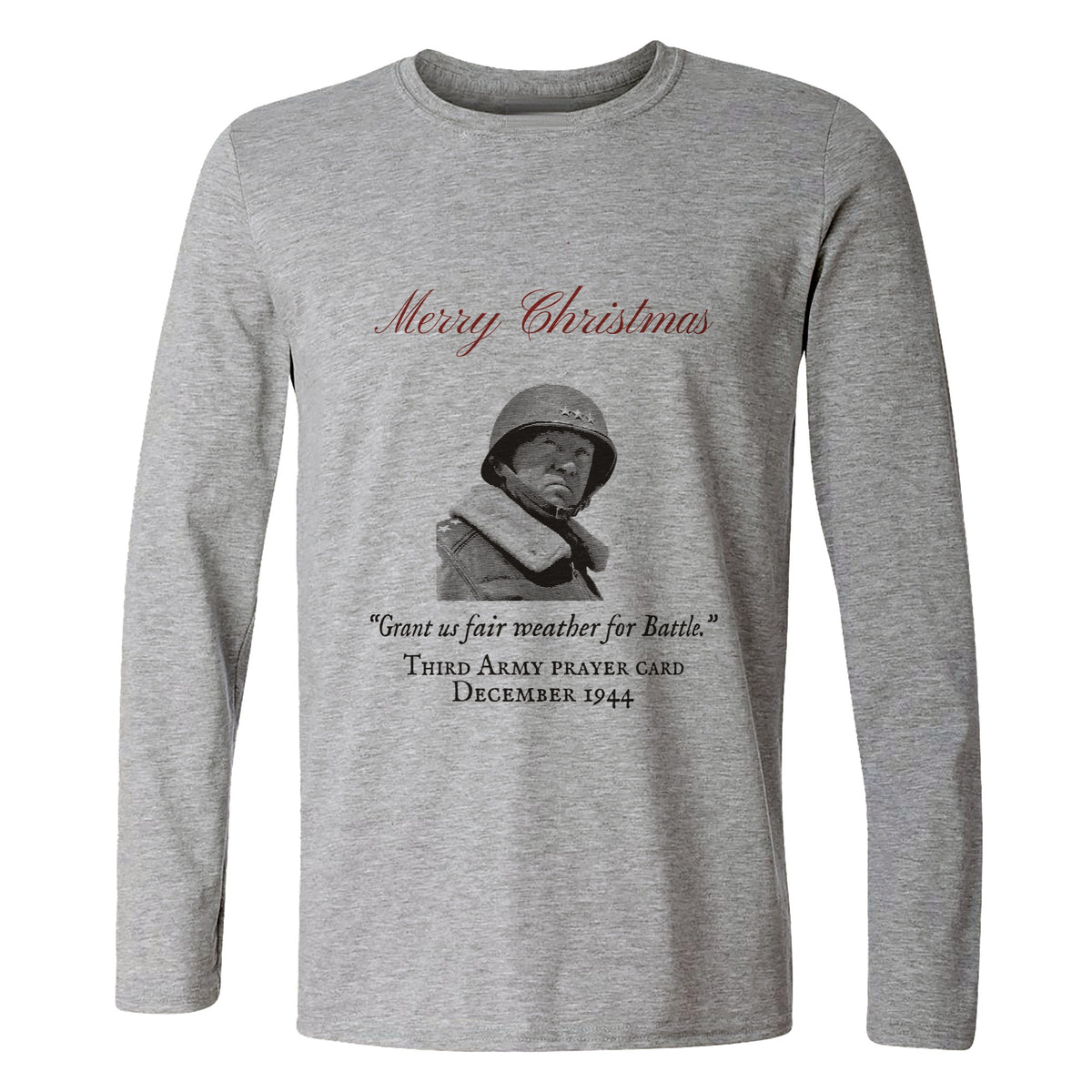 Patton Christmas Card Fair Weather For Battle T-Shirt