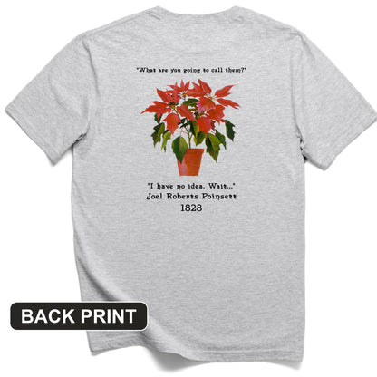 Poinsettias Back Print T-Shirt
