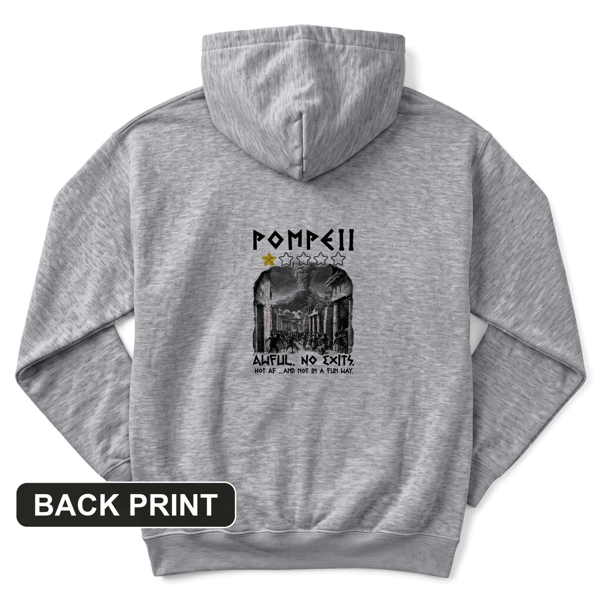 Pompeii 1 Star Back Print Hoodie