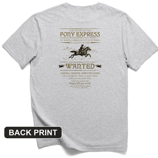 Pony Express Poster Back Print T-Shirt