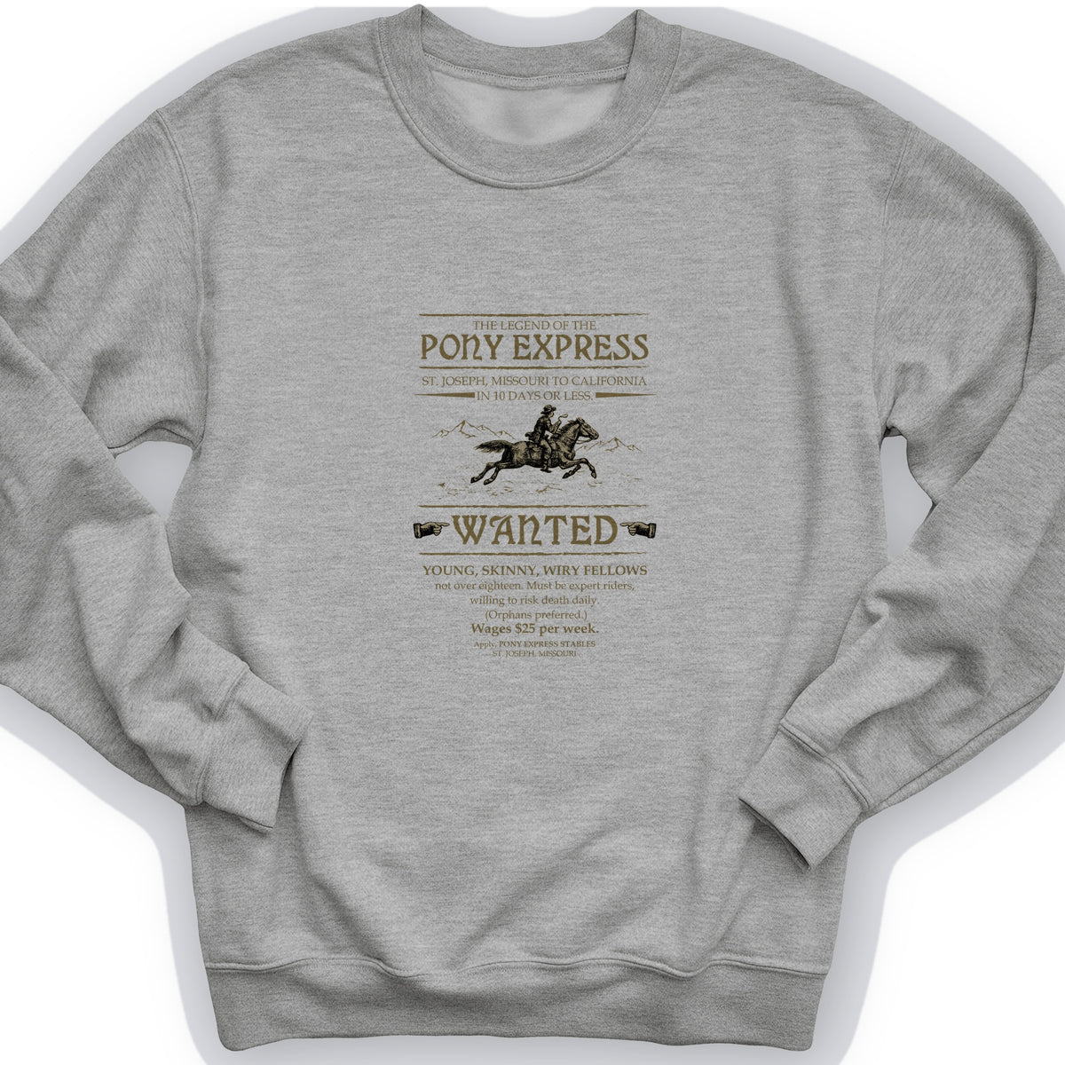 Pony Express Poster Crewneck