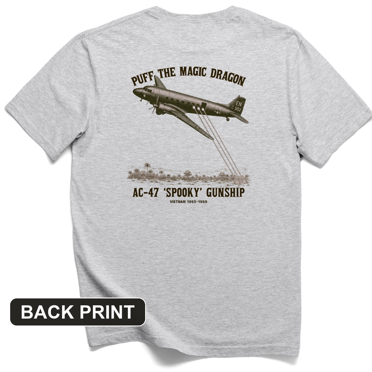 Puff the Magic Dragon Back Print T-Shirt