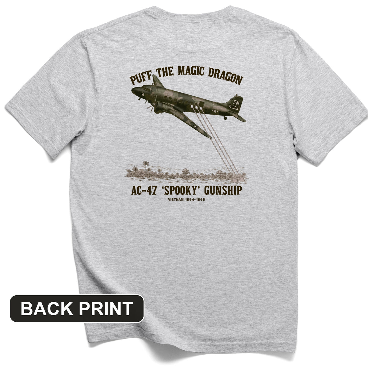 Puff the Magic Dragon Back Print T-Shirt