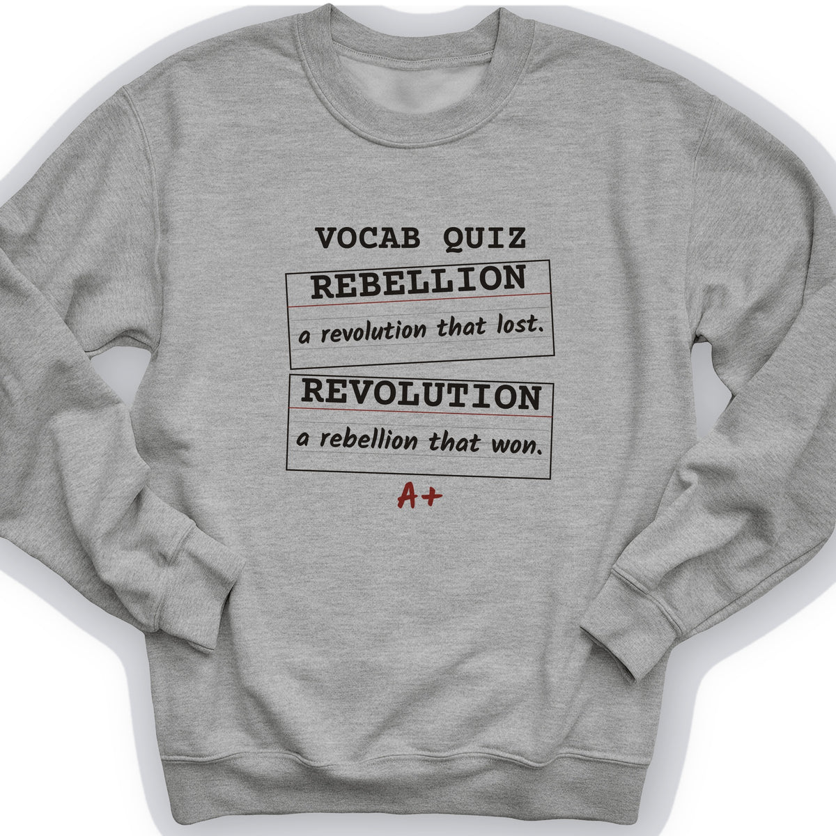 Rebellion Vs Revolution Flash Cards Crewneck