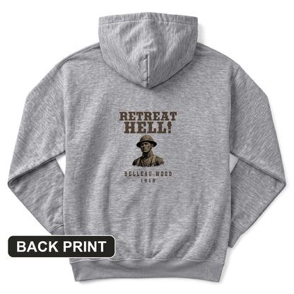 Retreat Hell Bust Back Print Hoodie