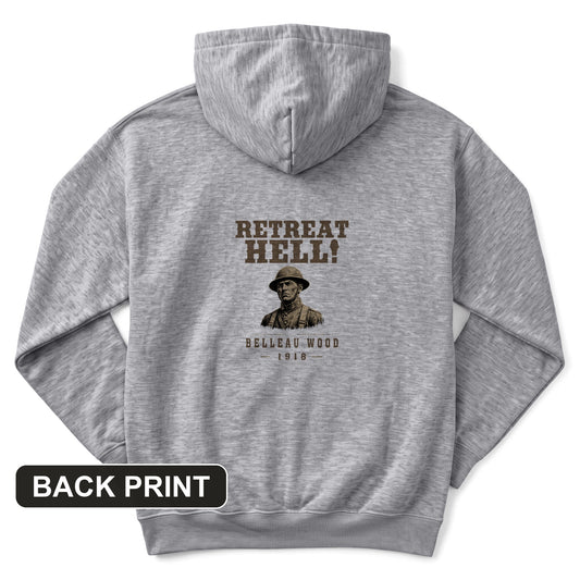Retreat Hell Bust Back Print Hoodie