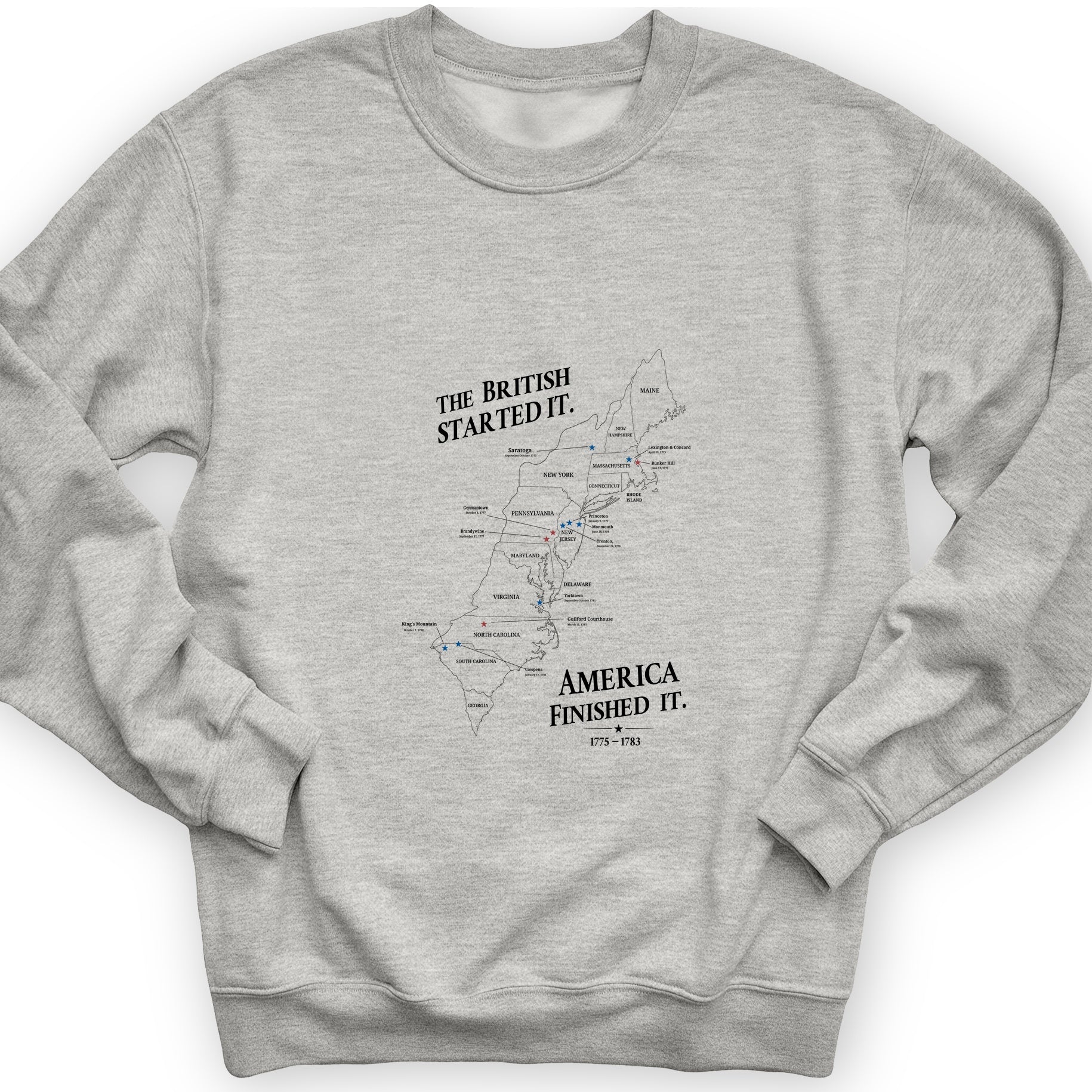 Revolutionary War Map Sweatshirt