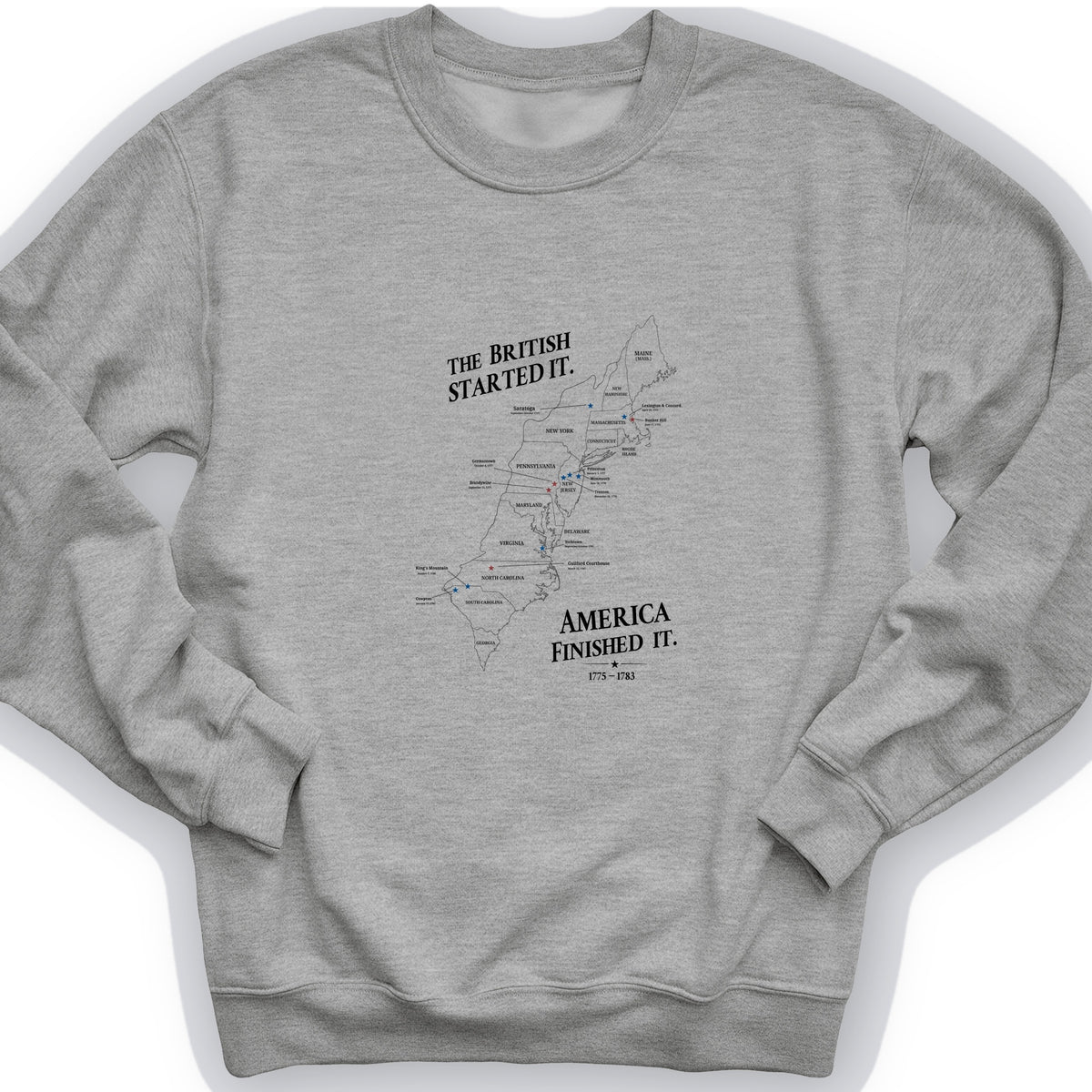 Revolutionary War Map Crewneck
