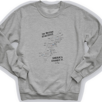 Revolutionary War Map Crewneck