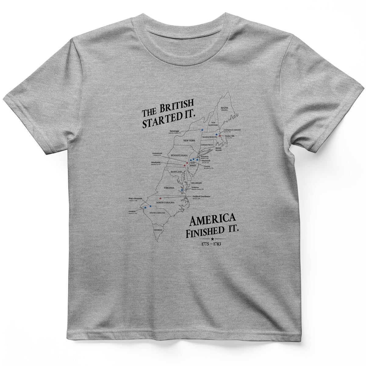 Revolutionary War Map T-Shirt