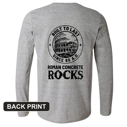 Roman Concrete Back Print Long Sleeve T-Shirt