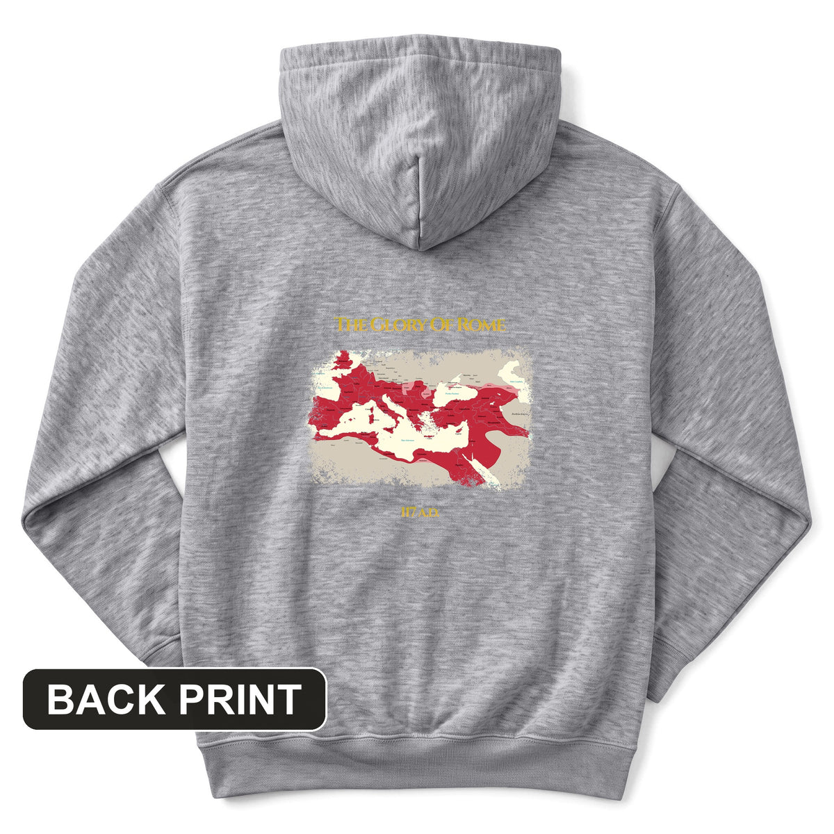 Roman Empire Map Back Print Hoodie