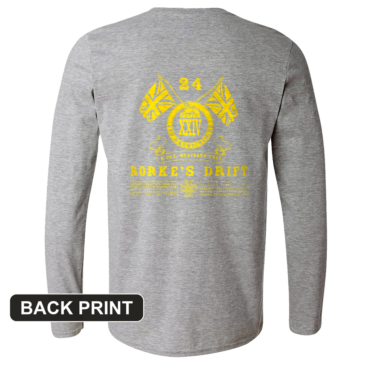 Rorke's Drift Back Print Long Sleeve T-Shirt