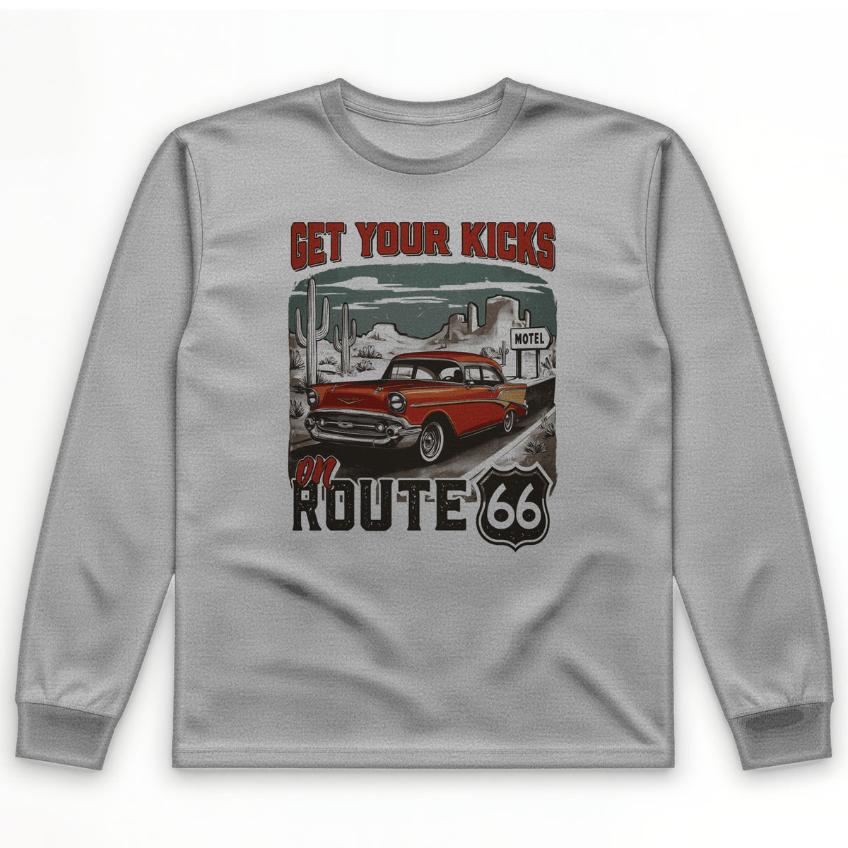Route 66 Billboard Long Sleeve T-Shirt