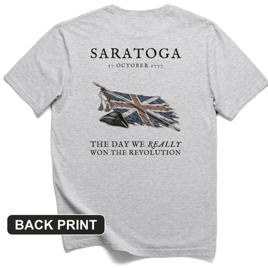 Saratoga 1777 Back Print T-Shirt