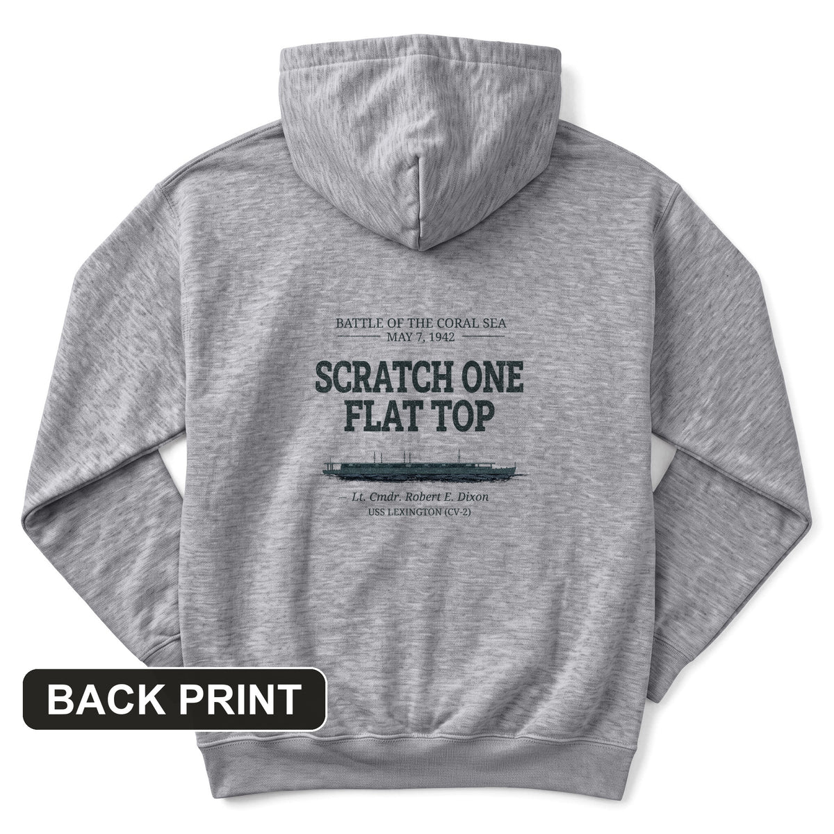 Scratch One Flat Top Back Print Hoodie