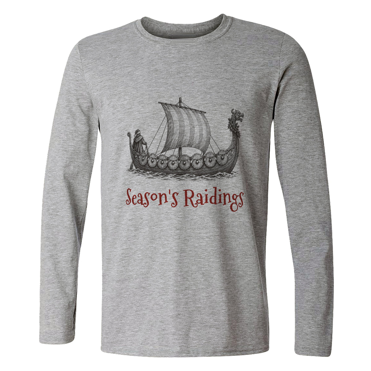 Seasons Raidings Viking Christmas Long Sleeve T-Shirt