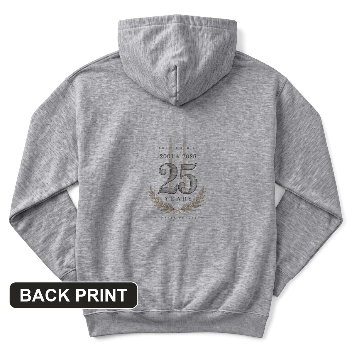 September 11 - 25 Years Back Print Hoodie