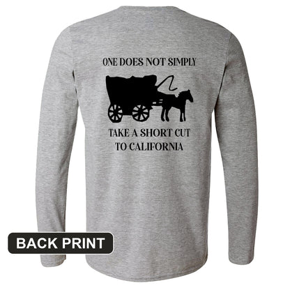 Shortcut to California Back Print Long Sleeve T-Shirt