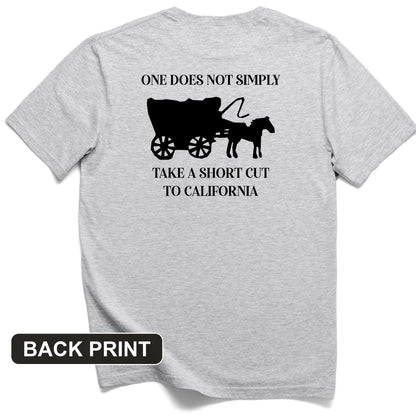 Shortcut to California Back Print T-Shirt