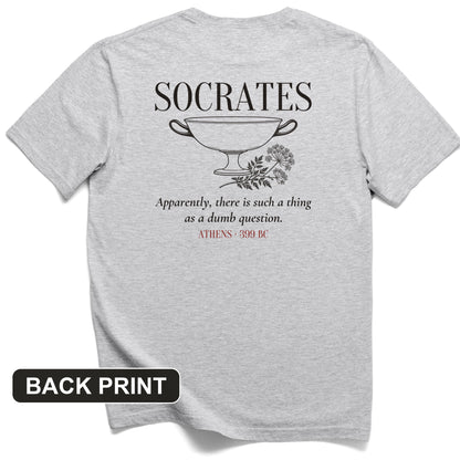 Socrates Dumb Question Back Print T-Shirt