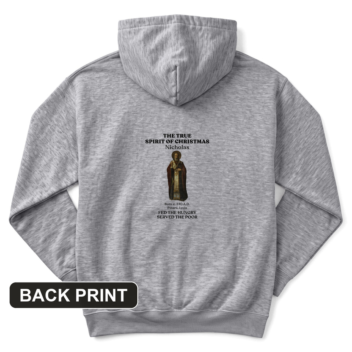 St Nicholas Back Print Hoodie
