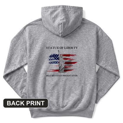 Statue Of Liberty Back Print Hoodie