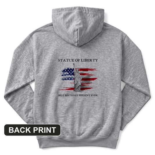 Statue Of Liberty Back Print Hoodie