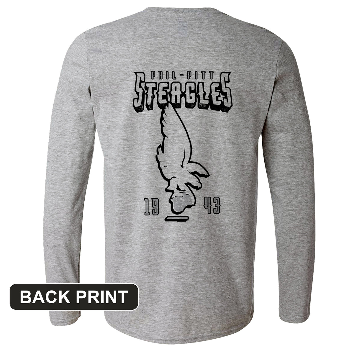 Steagles Back Print Long Sleeve T-Shirt
