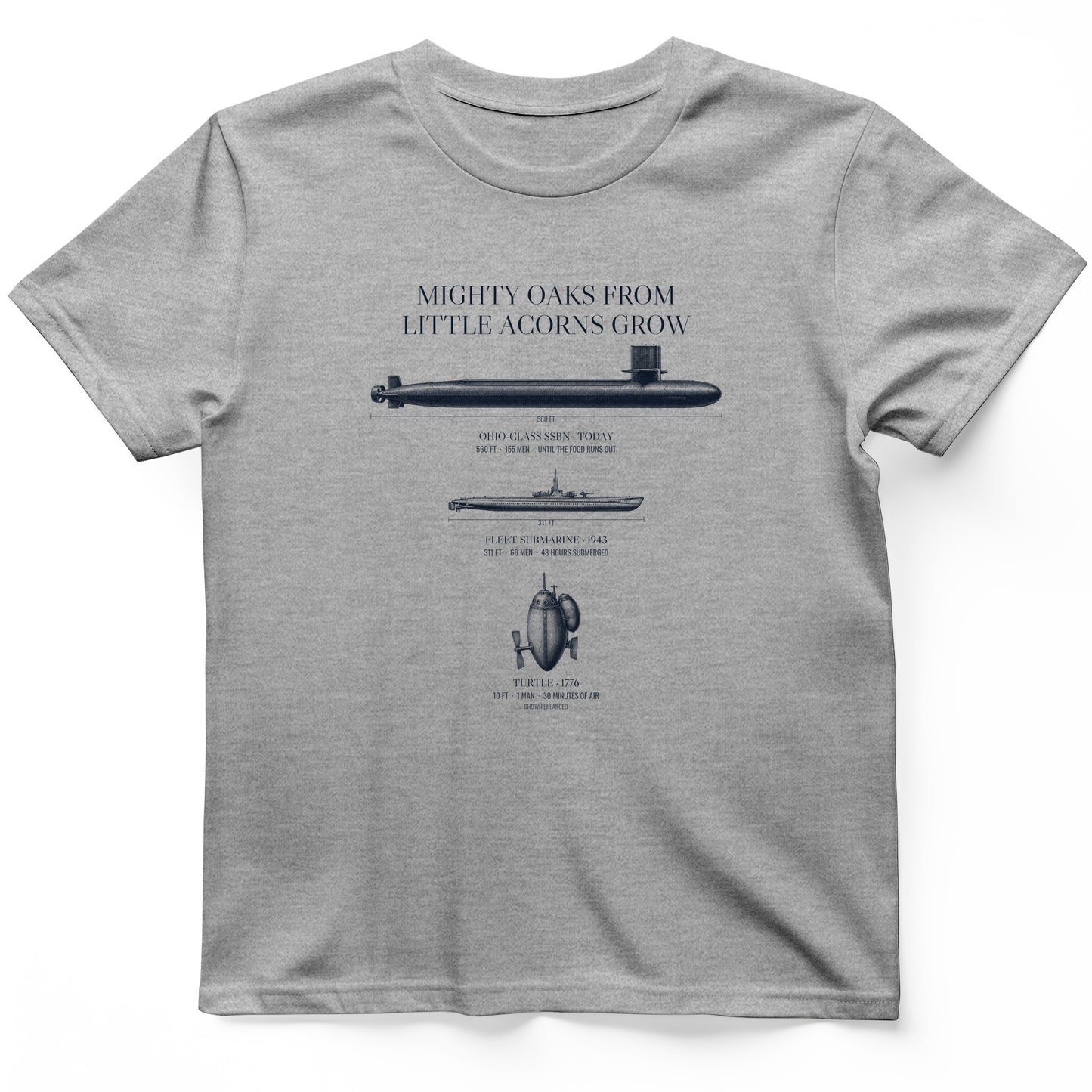 Submarine Evolution Acorns T-Shirt
