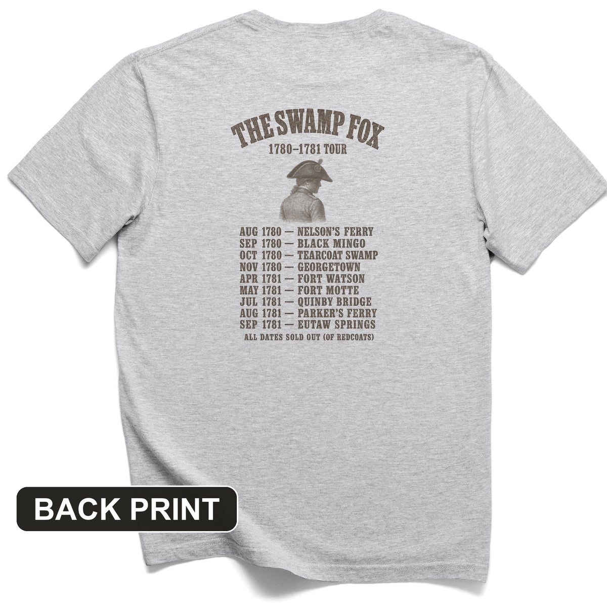 Swamp Fox World Tour Back Print T-Shirt