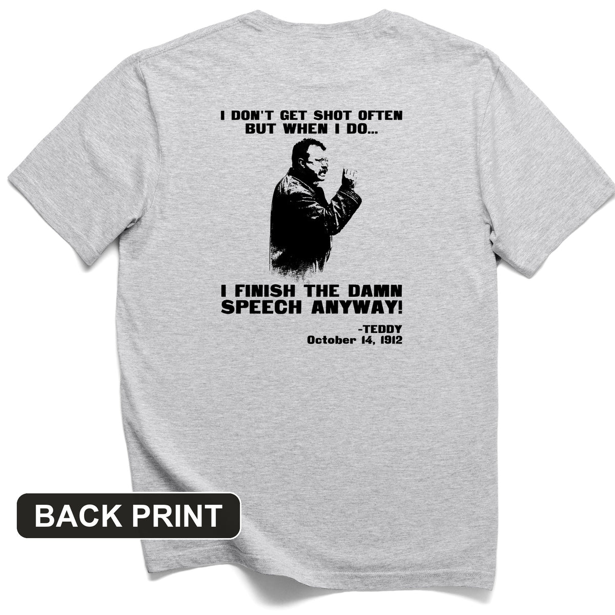 Teddy Speech Back Print T-Shirt