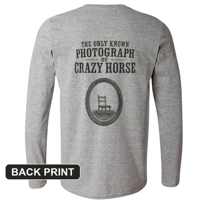 The Only Known Photograph of Crazy Horse Back Print Long Sleeve T-Shirt