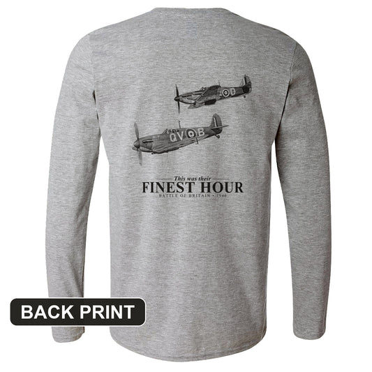 Their Finest Hour Back Print Long Sleeve T-Shirt