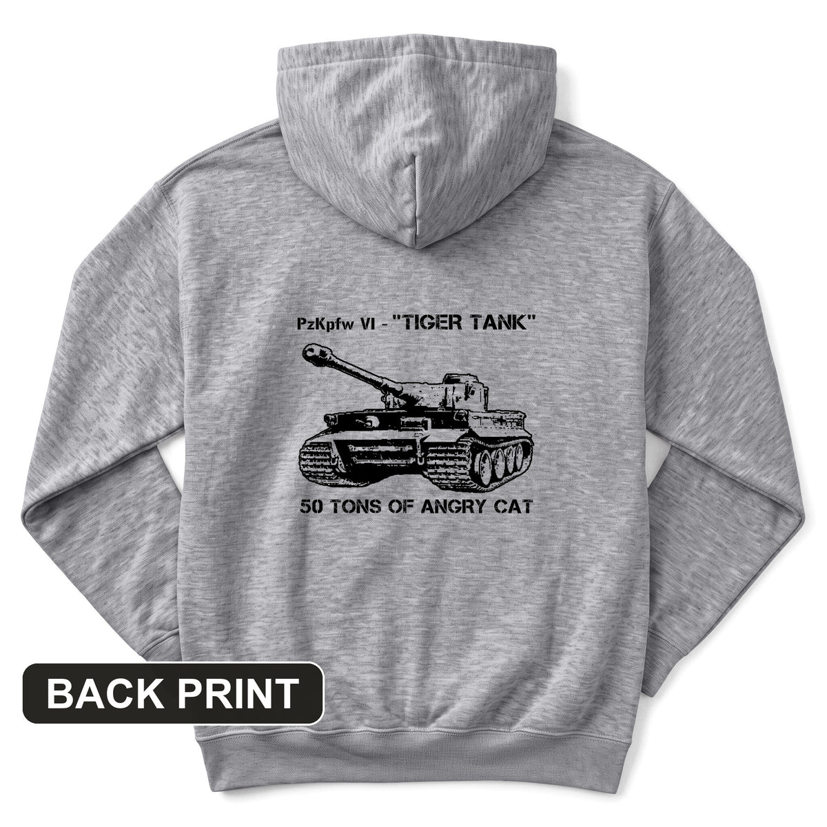 Tiger Tank Back Print Hoodie