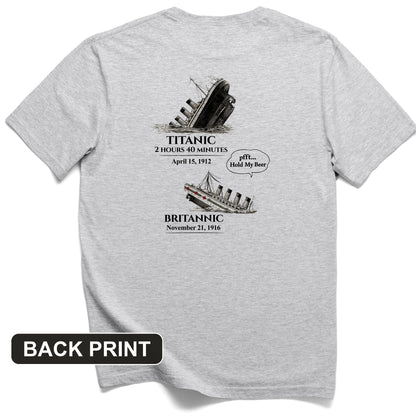 Titanic and Britannic Back Print T-Shirt