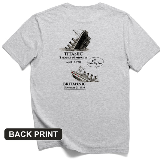 Titanic and Britannic Back Print T-Shirt