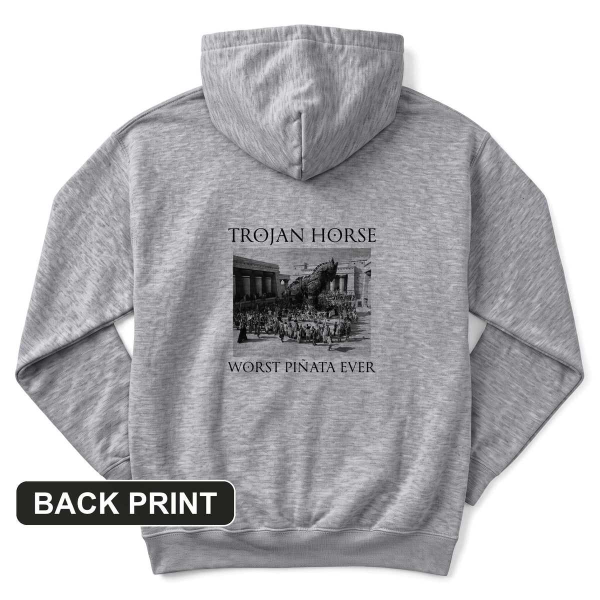 Trojan Horse Pinata Back Print Hoodie