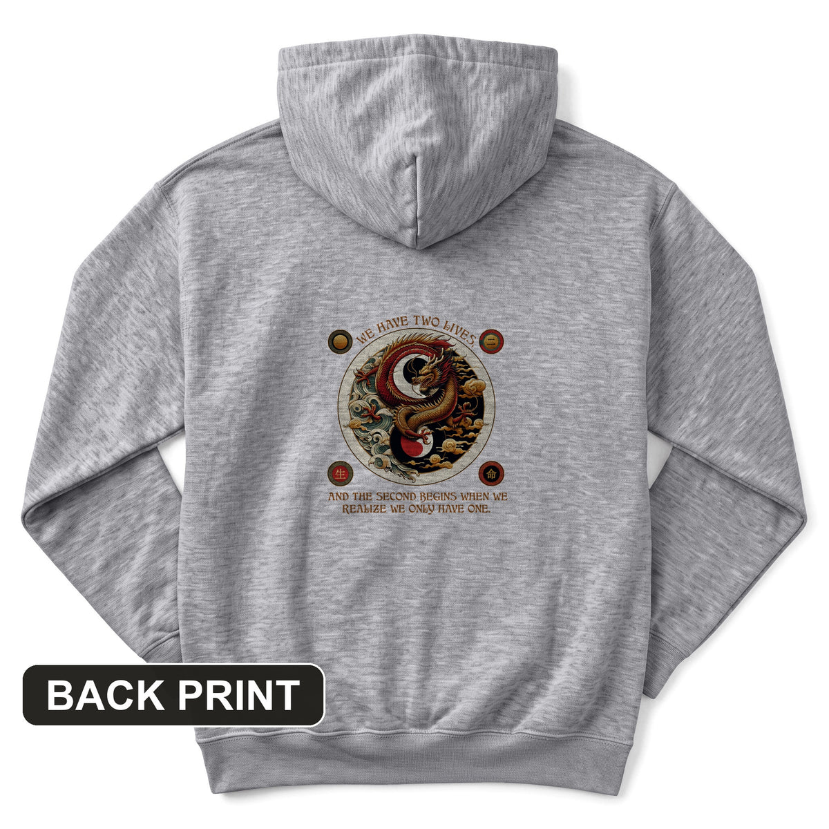 Two Lives Back Print Hoodie